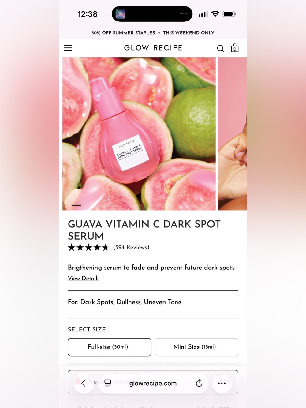 Glow Recipe Guava Vitamin C Dark Spot Serum — Pink